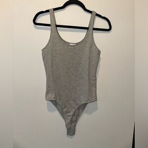 Bodysuit tank top, grey t-shirt material